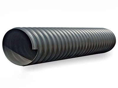 Steel Strip ranfòse HDPE tiyo espiral pou gwo -drenaj min dyamèt